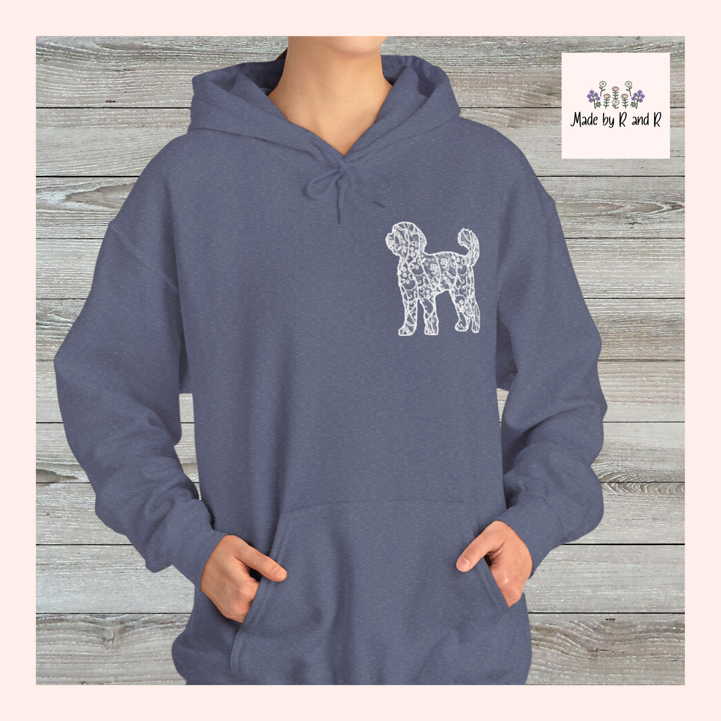 Lace Labradoodle Unisex Hooded Sweatshirt - Gift for Dog Lovers, Relaxed Style