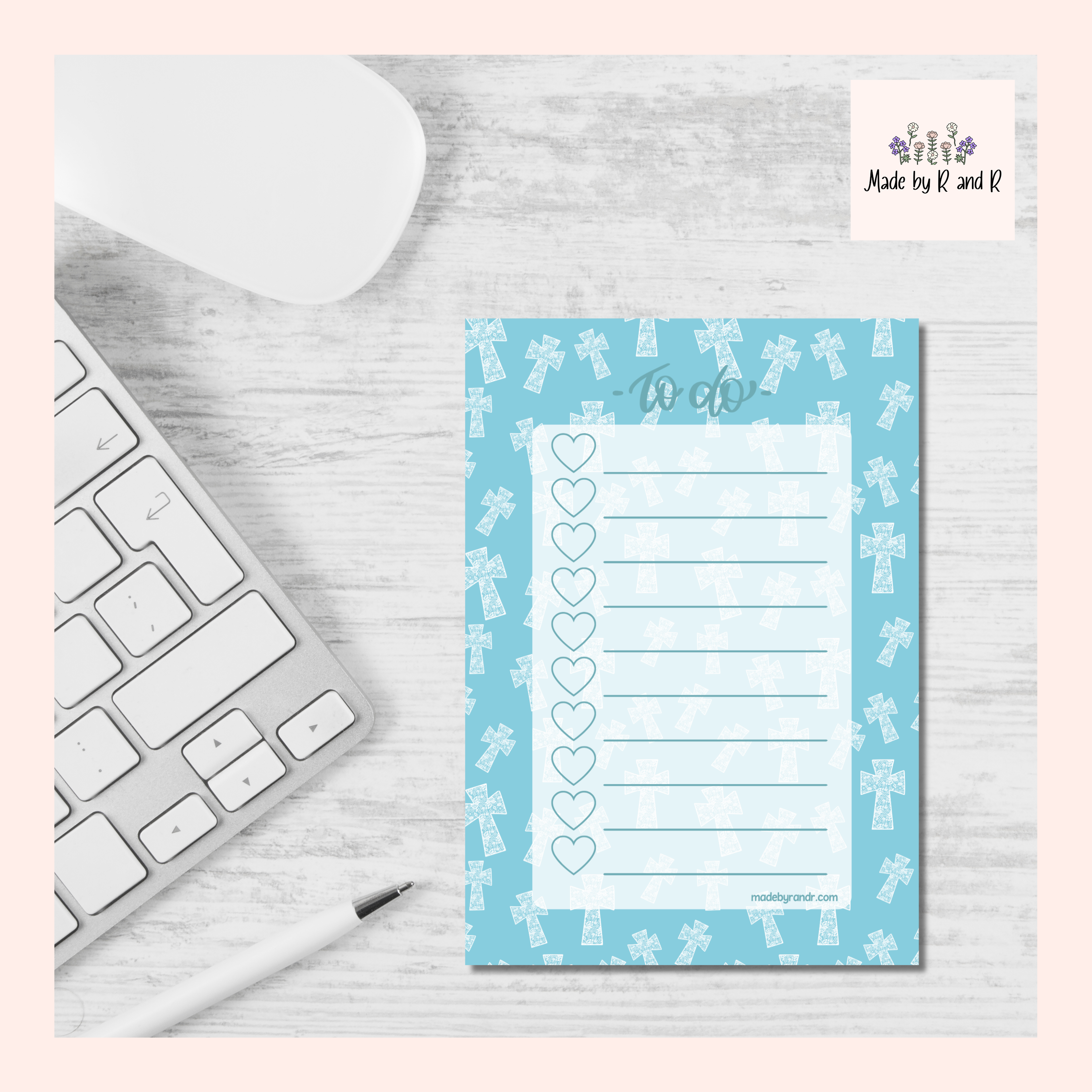 Blue Cross To Do Checklist Sticky Notes for Planning & Lists