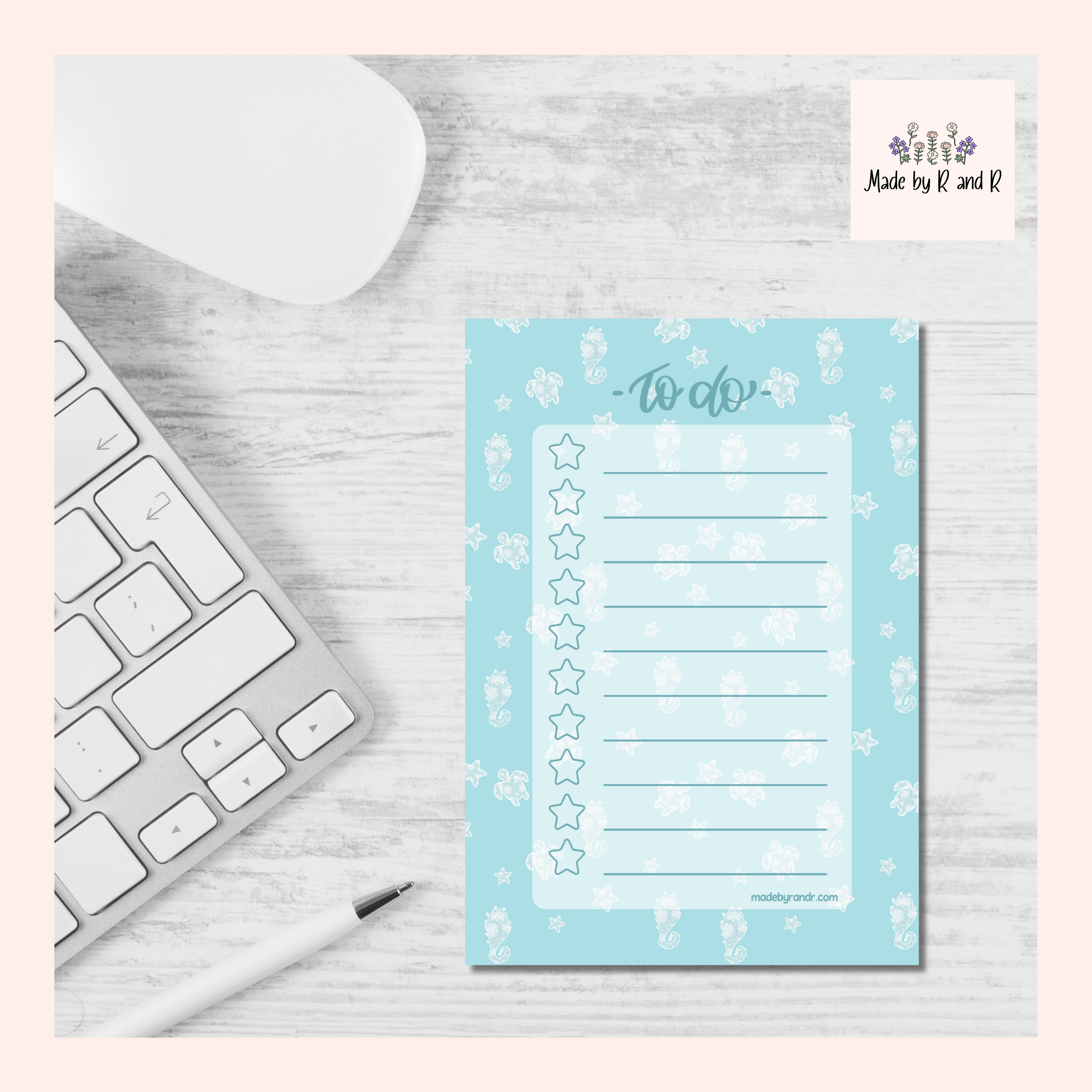 Blue Ocean To Do Checklist Sticky Notes for Planning & Lists