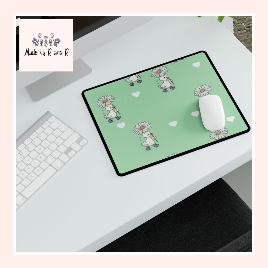 Green Goose Desk Mats and Mouse pads, Office Decor, Birthday Gifts, Home Workspace