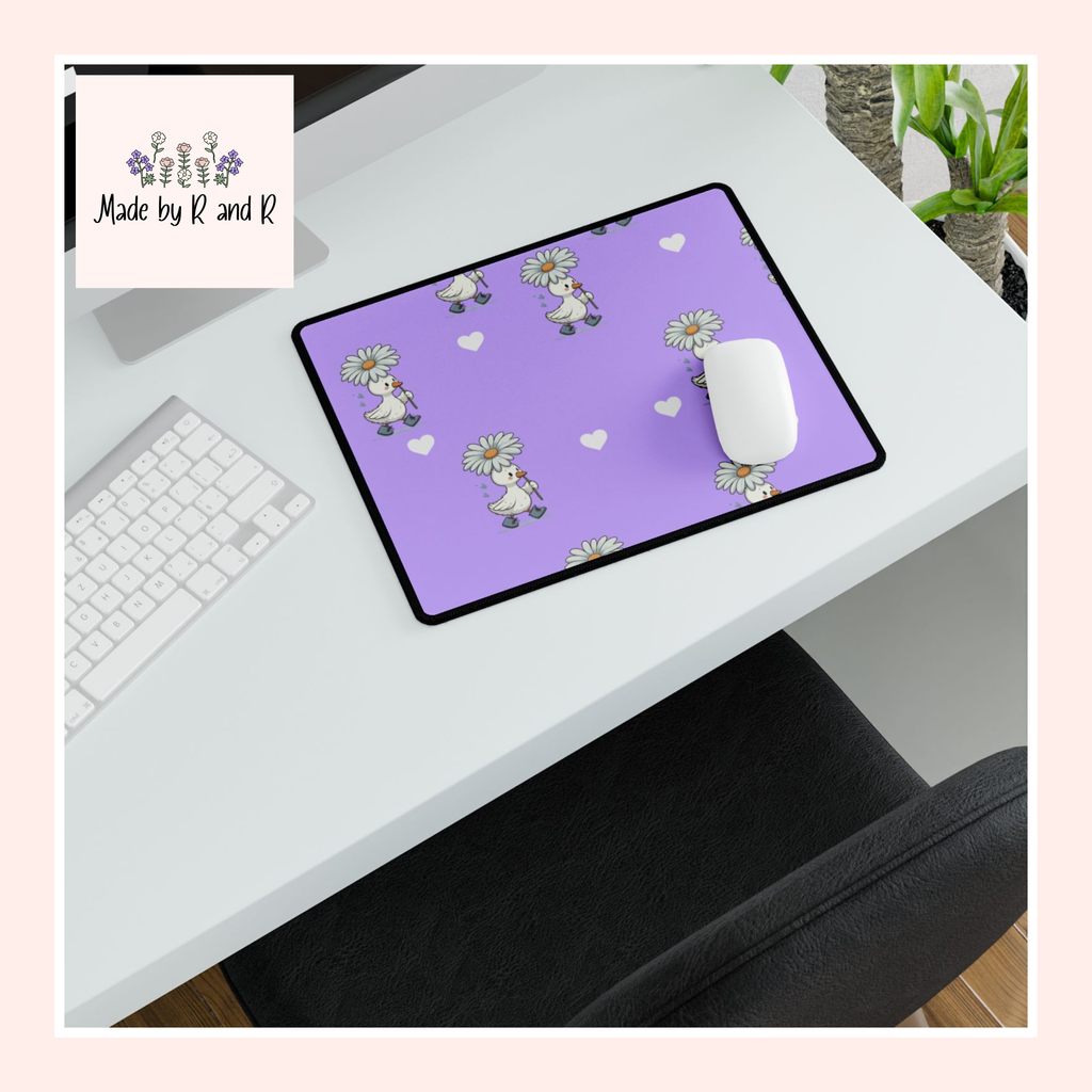 Purple Goose Desk Mats and Mouse pads, Office Decor, Birthday Gifts, Home Workspace