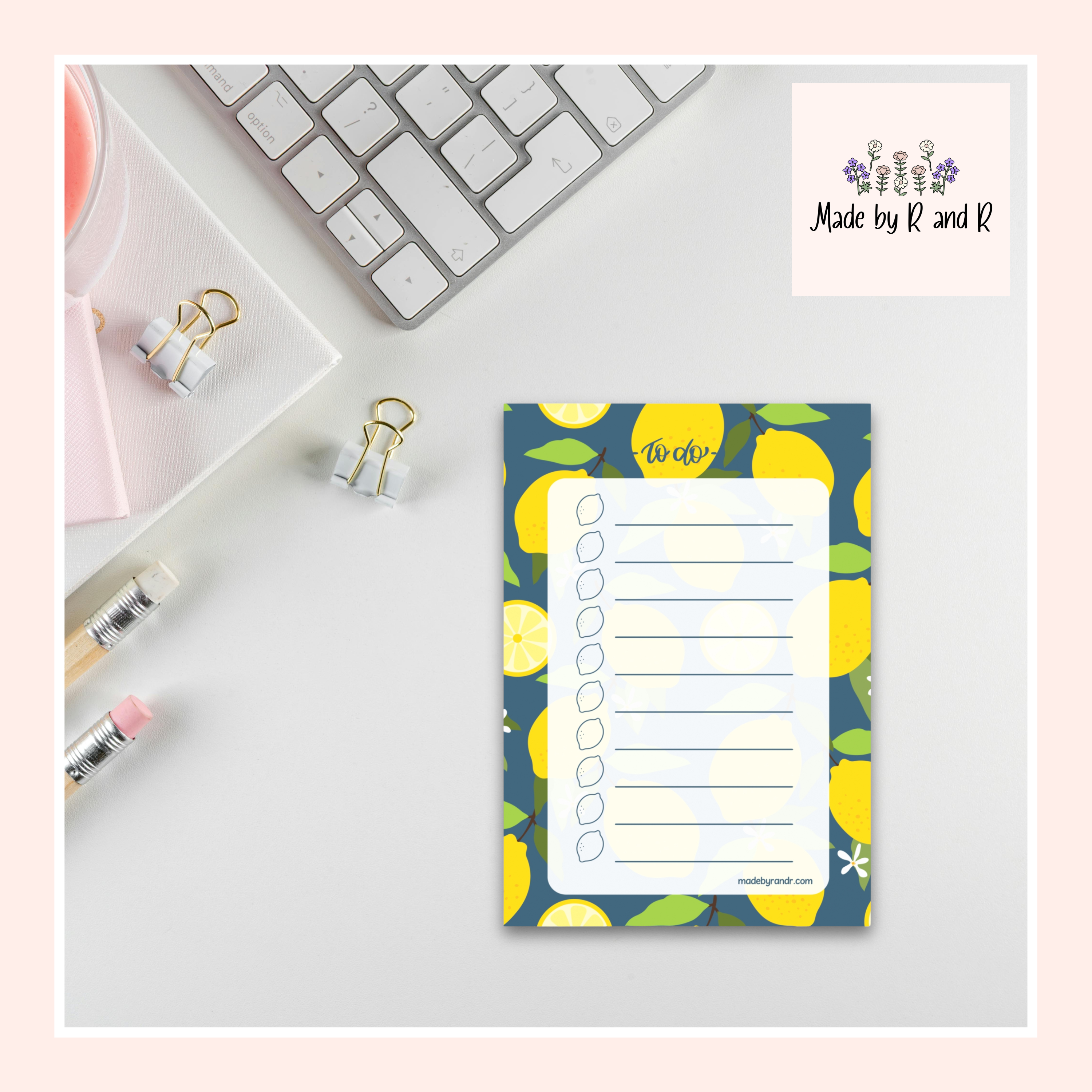 Lemon To Do Checklist Sticky Notes for Planning & Lists