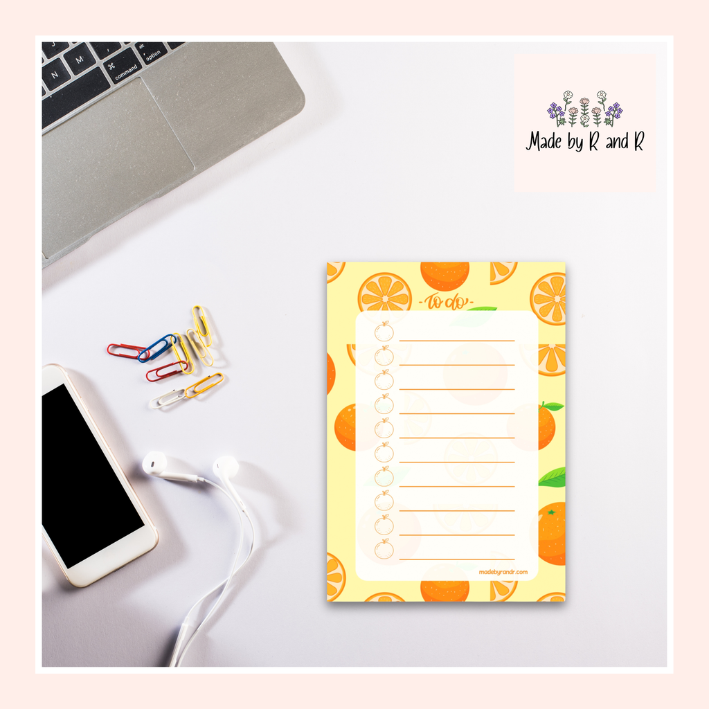 Orange To Do Checklist Sticky Notes for Planning & Lists