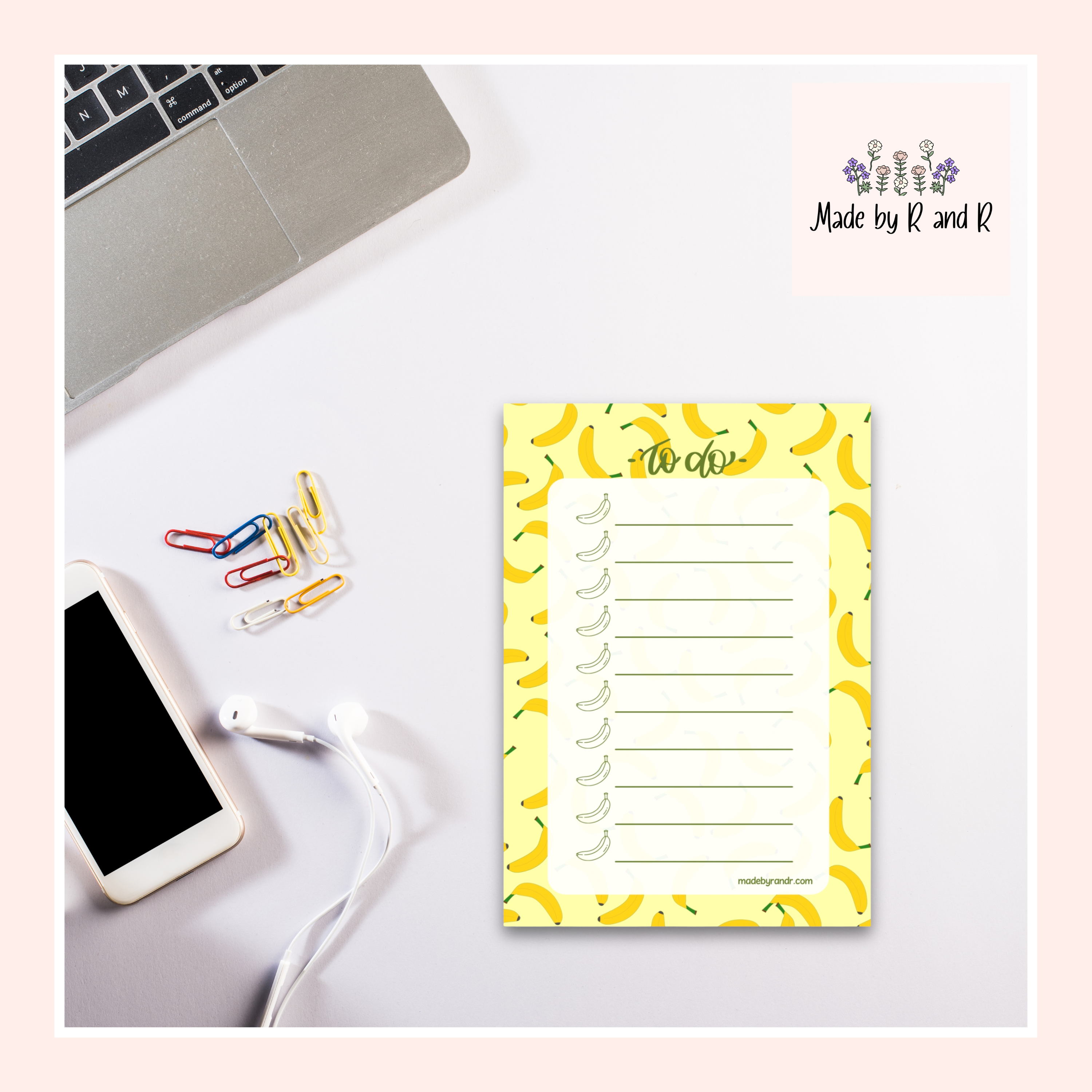 Banana To Do Checklist Sticky Notes for Planning & Lists