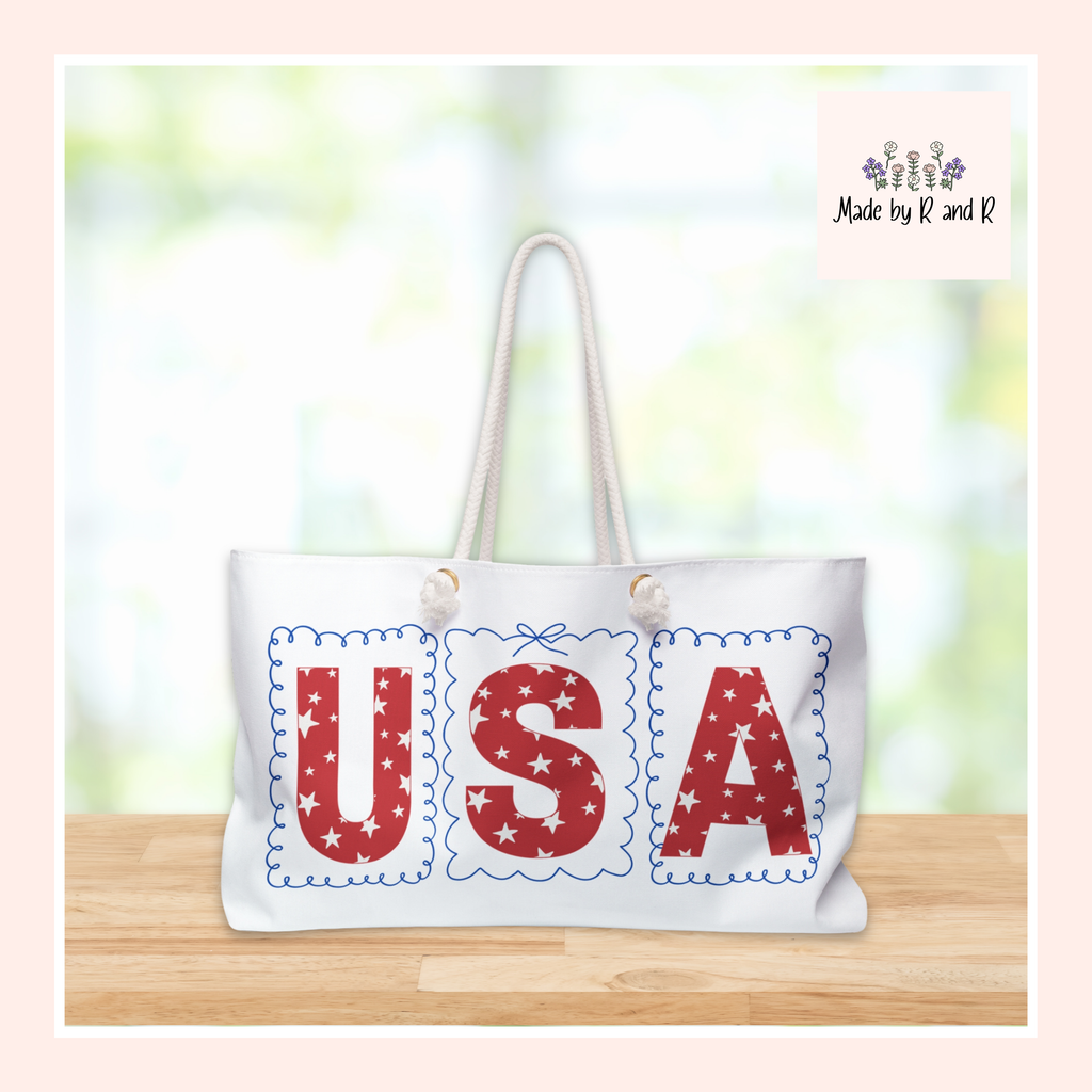 Patriotic USA Travel Tote for 4th of July