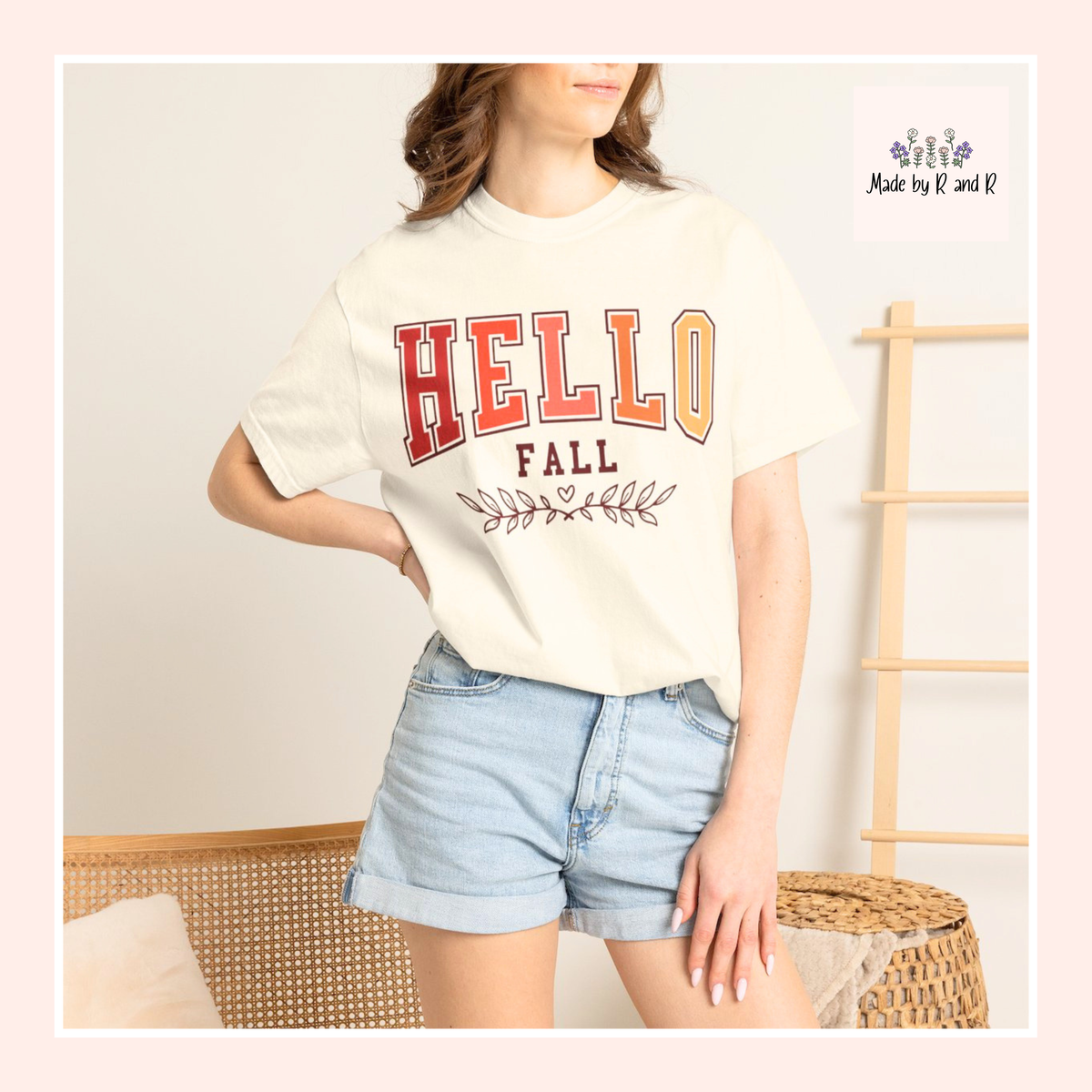 Hello Fall T-Shirt, Autumn Graphic Tee
