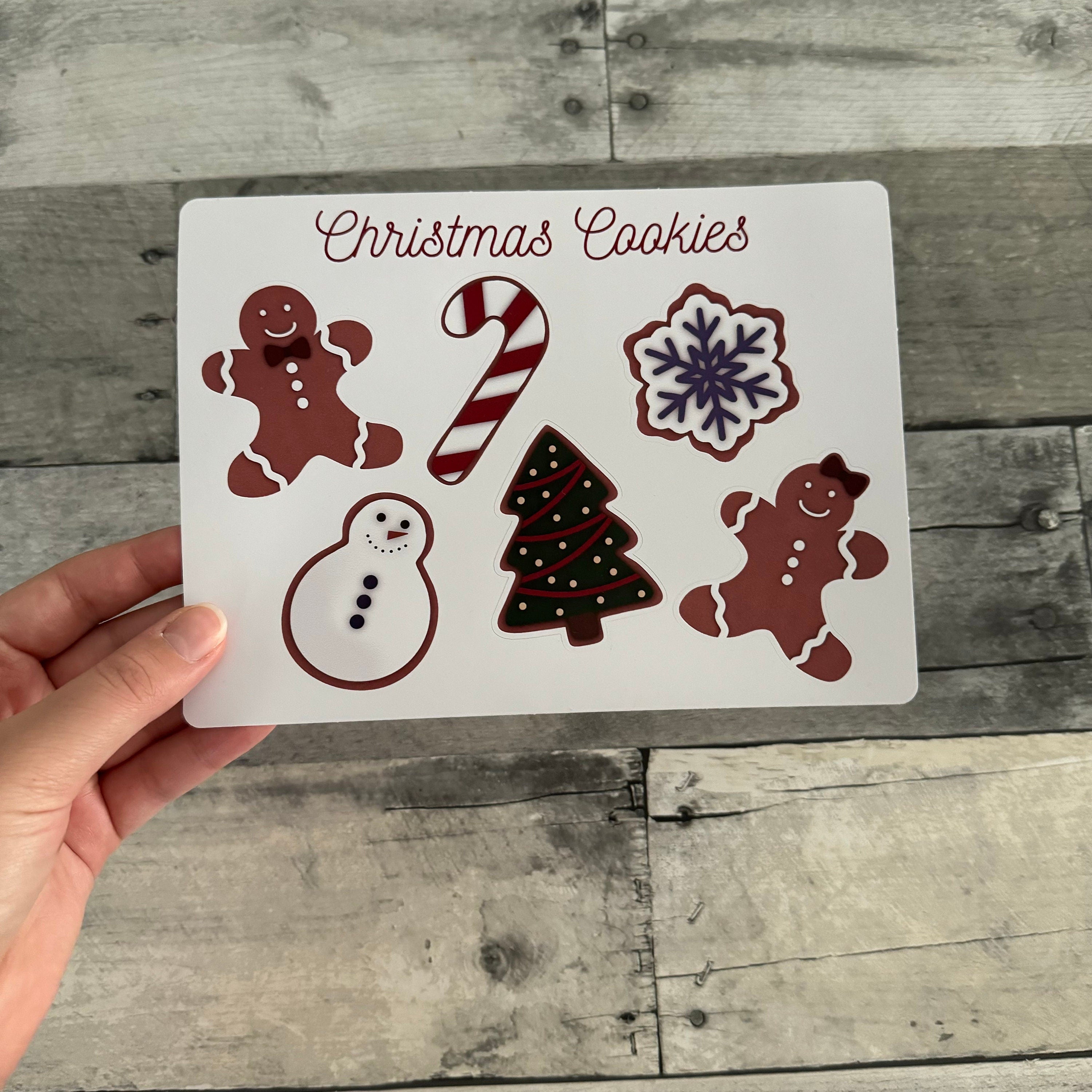 Christmas Cookie Stickers (set of 6)