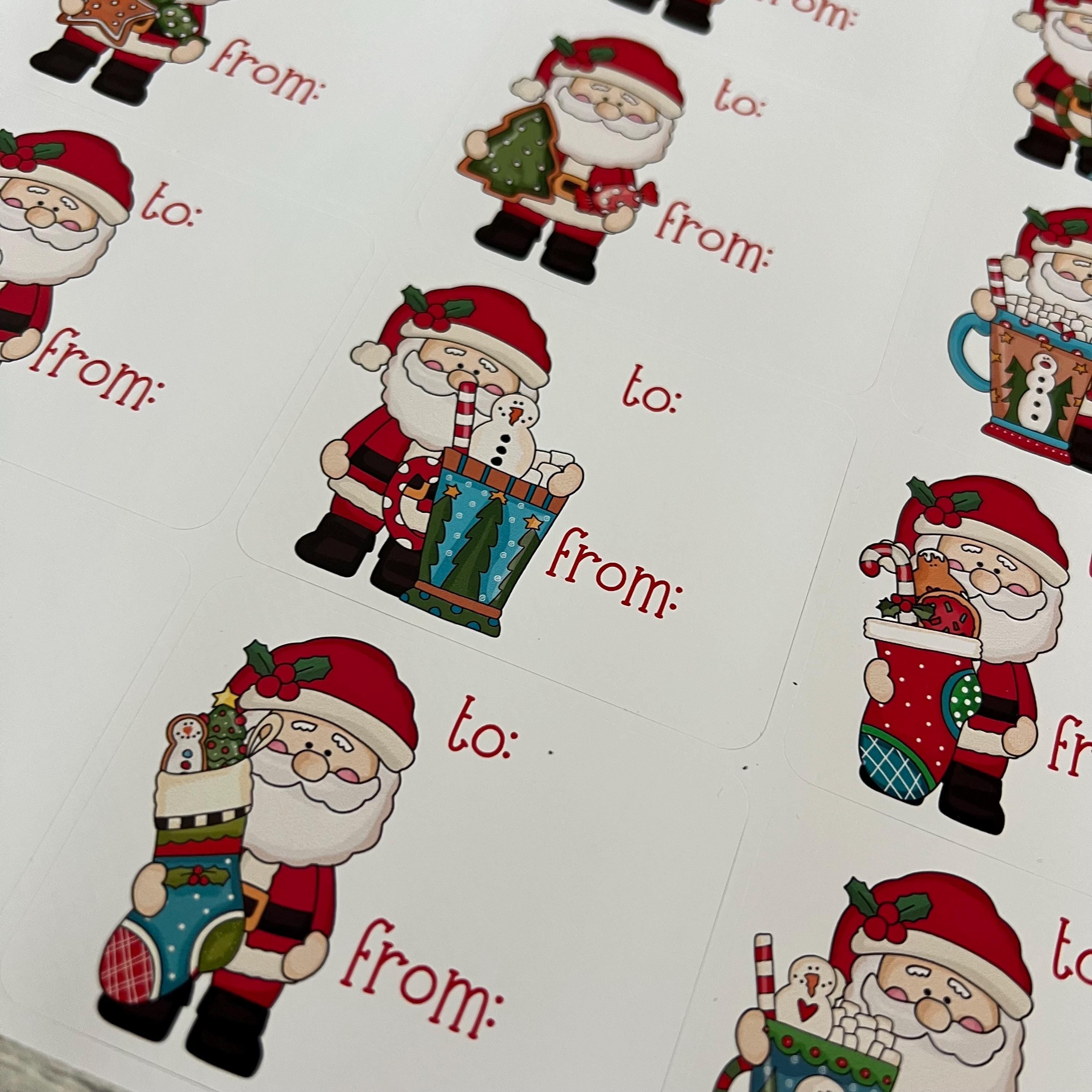 Santa Christmas Gift Labels