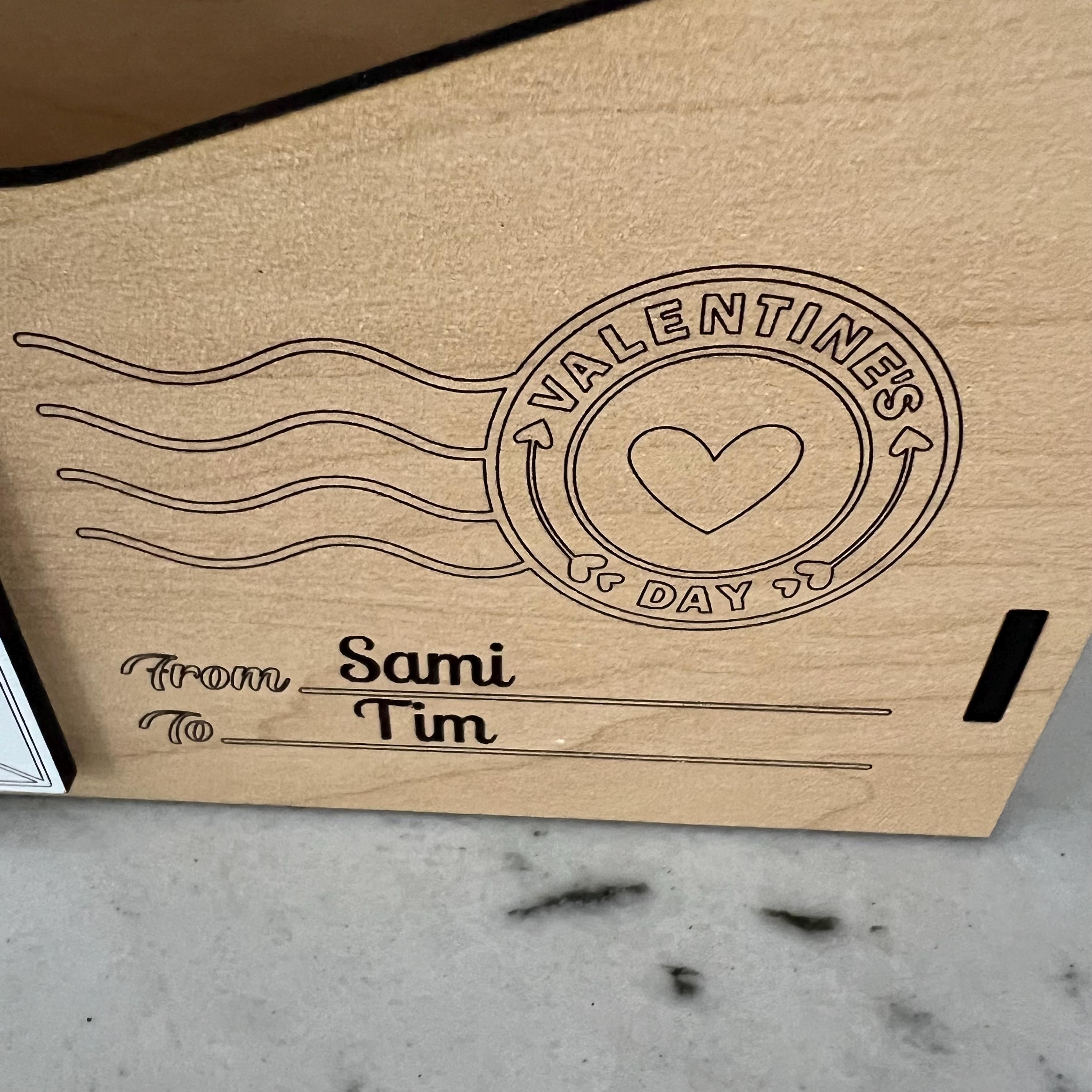 Love Letter Gift Box Wood and Acrylic