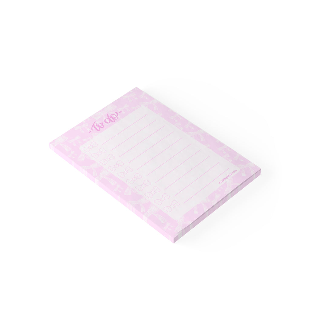 Pink Bows To Do Checklist Sticky Notes for Planning & Lists