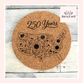 Floral America 250 Years Cork Trivet