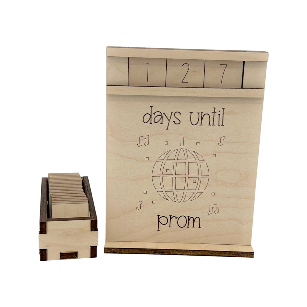 Days Until Prom Wood Countdown