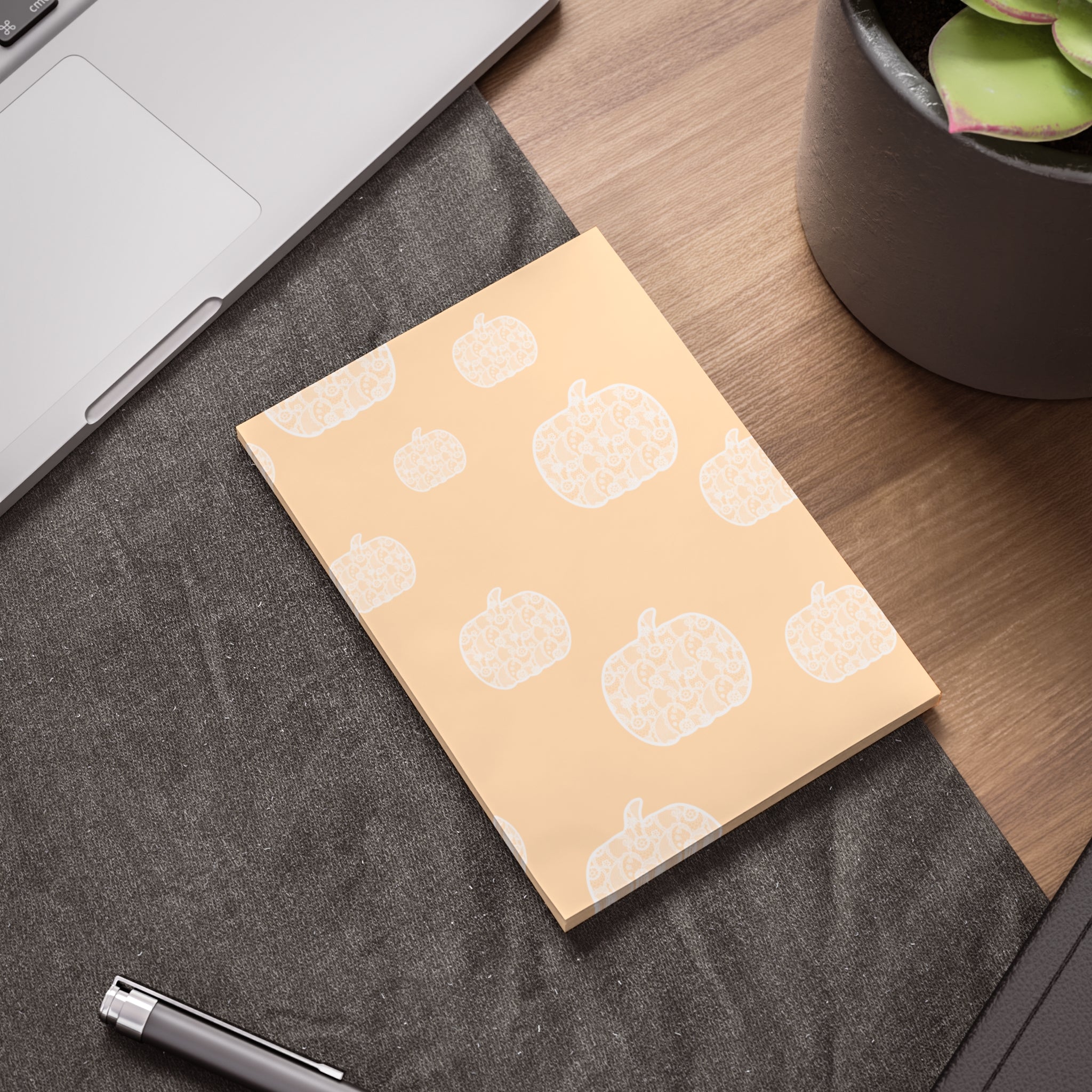 Orange Pumpkin Post-It Note Pads, Fall Themed Sticky Notes, Fall Memo Pads, Perfect for Autumn