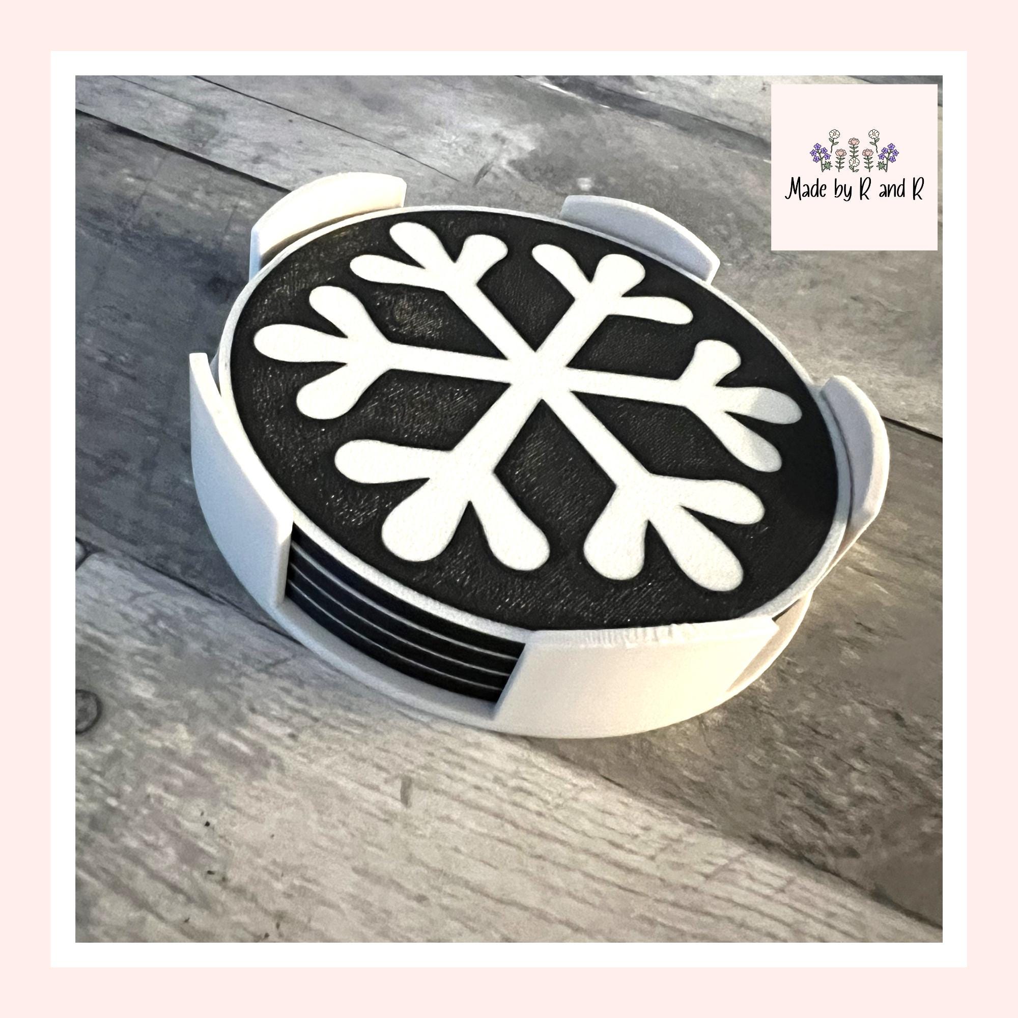 Season Coasters (set of 4) and Holder