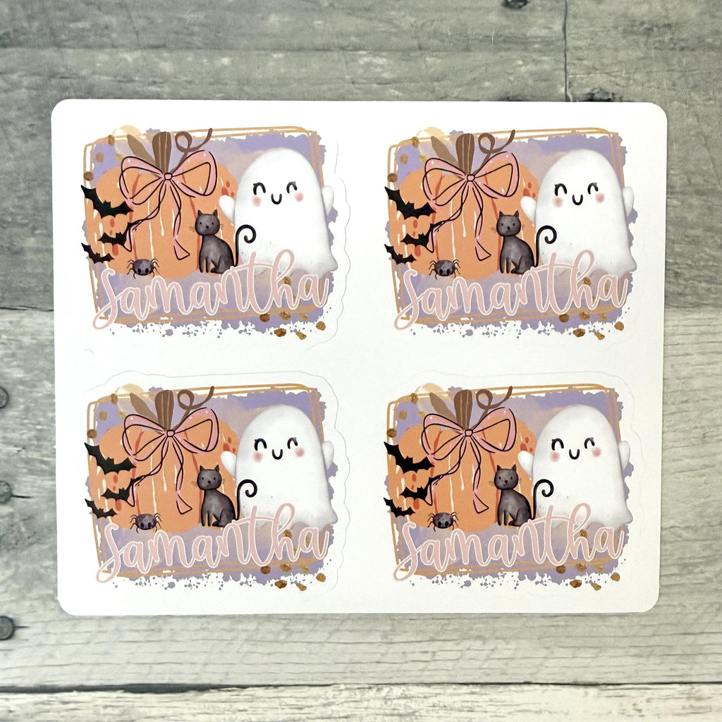 Custom Halloween Stickers (set of 4)