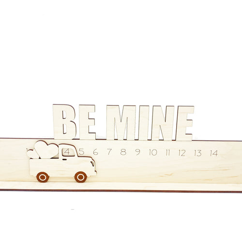 Be Mine Wood Valentine Truck Holiday Countdown