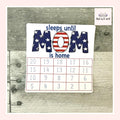 Sleeps Until Mom Is Home Small Countdown Sticker