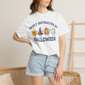 Halloween T-Shirt, Easily Distracted by Halloween, Cute Candy & Costume Graphic