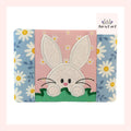 Peeking Easter Bunny Mug Rug