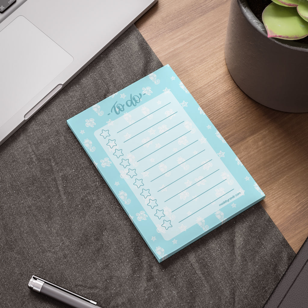 Blue Ocean To Do Checklist Sticky Notes for Planning & Lists