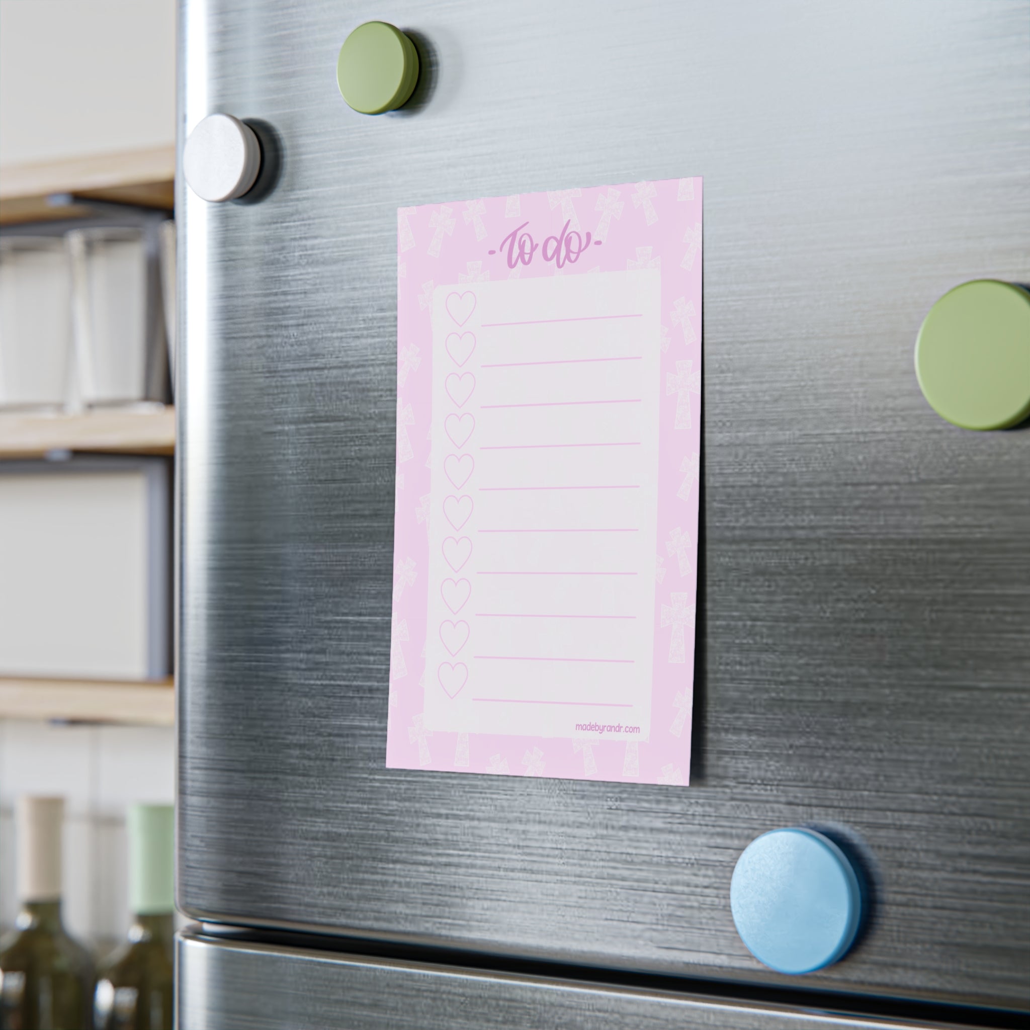Pink Cross To Do Checklist Sticky Notes for Planning & Lists