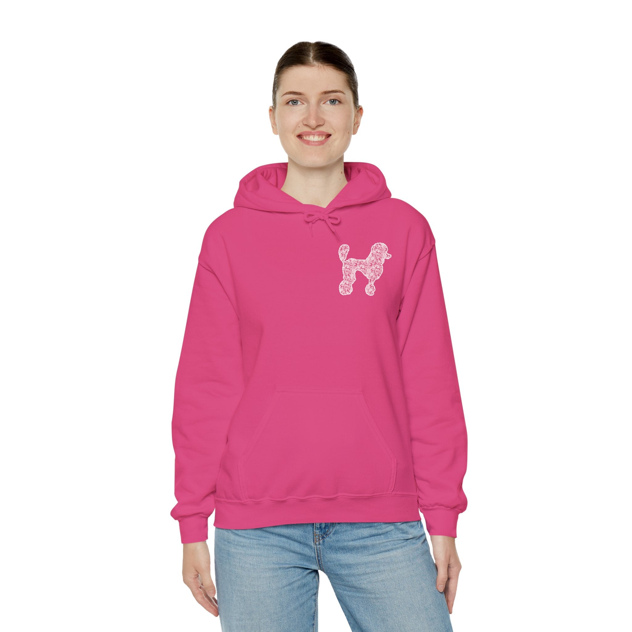 Lace Poodle Unisex Hooded Sweatshirt - Gift for Dog Lovers, Relaxed Style