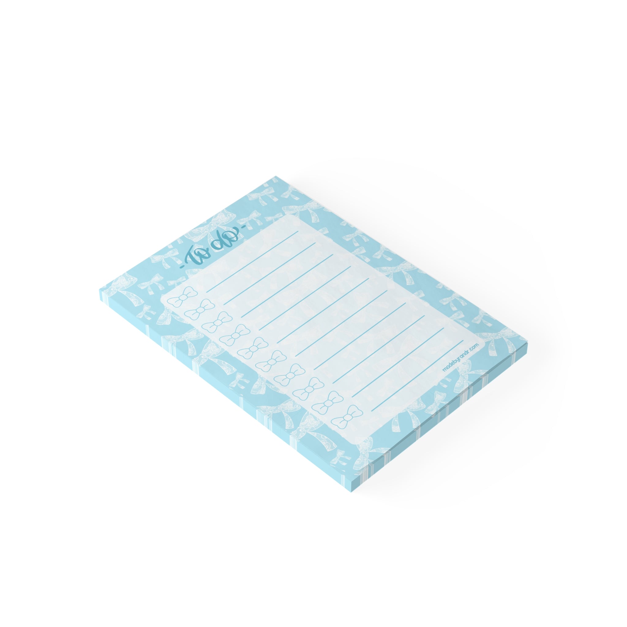 Blue Bows To Do Checklist Sticky Notes for Planning & Lists