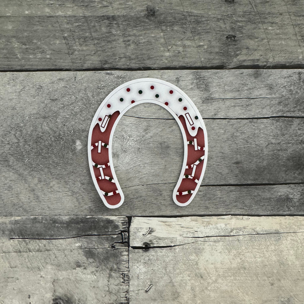 Horseshoe Christmas Cookie Sticker