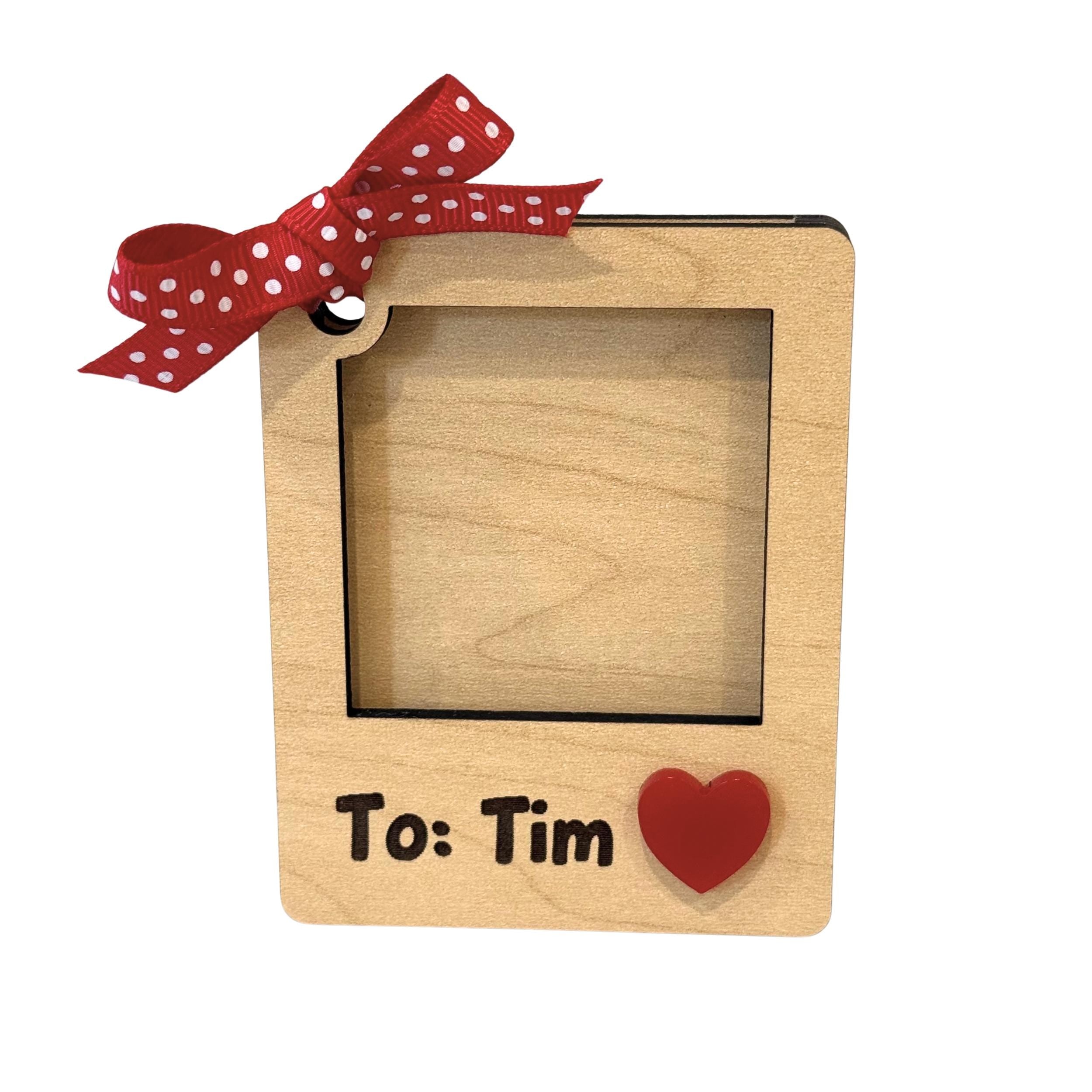 Valentine Photo Frame Gift Tag