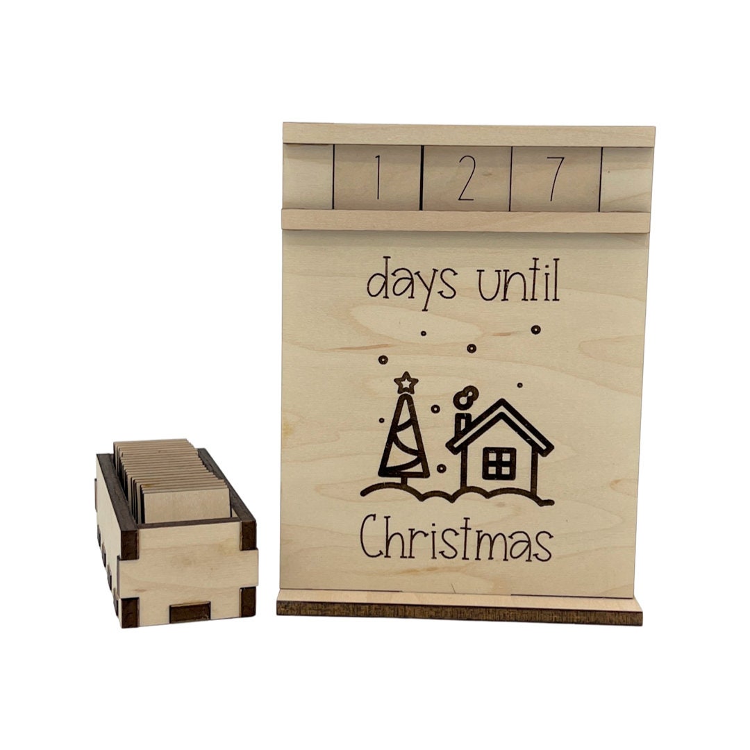 Days Until Christmas Wood Countdown