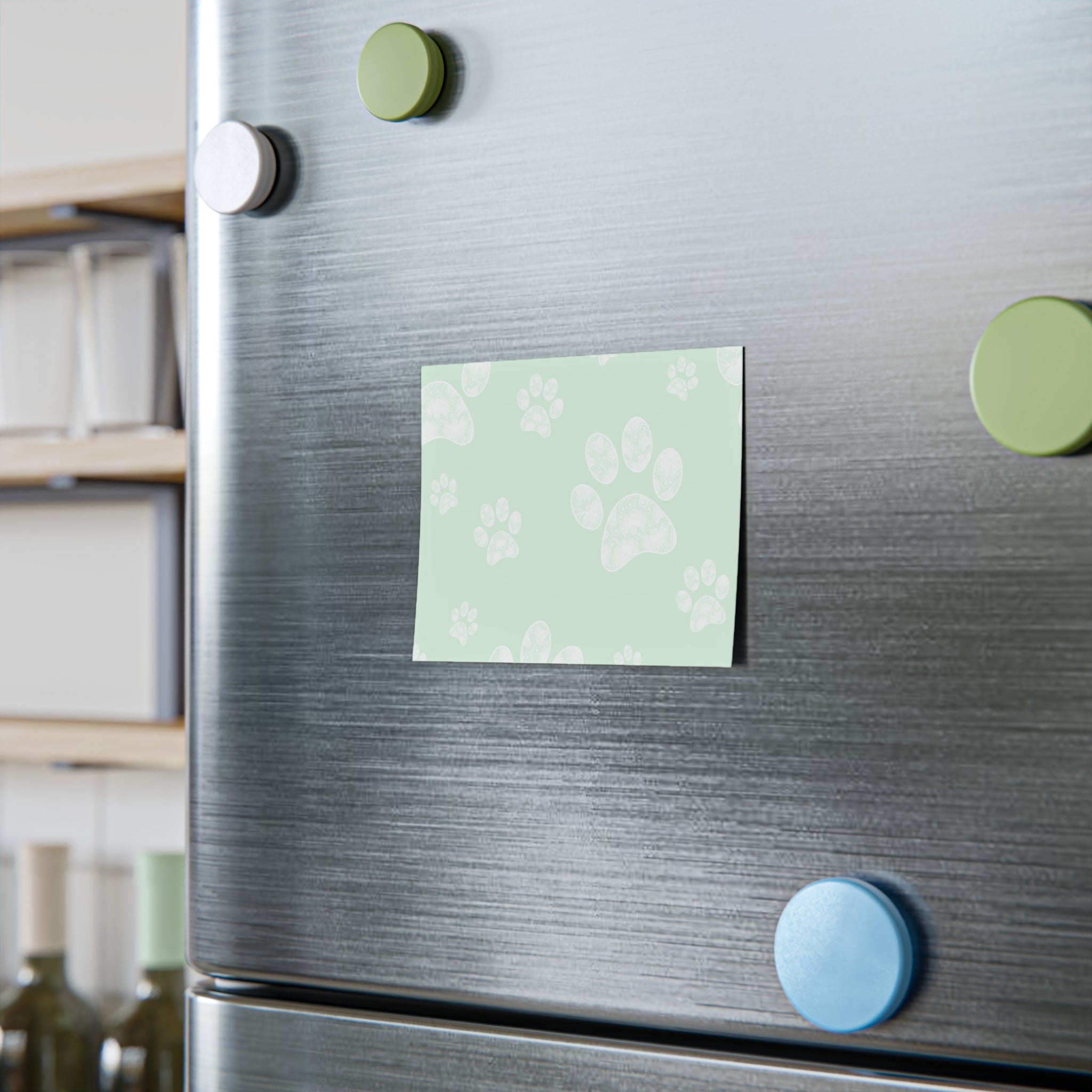 Green Paw Print Post-It Note Pads, Dog Themed Sticky Notes, Puppy Memo Pads, Perfect for Dog Lovers