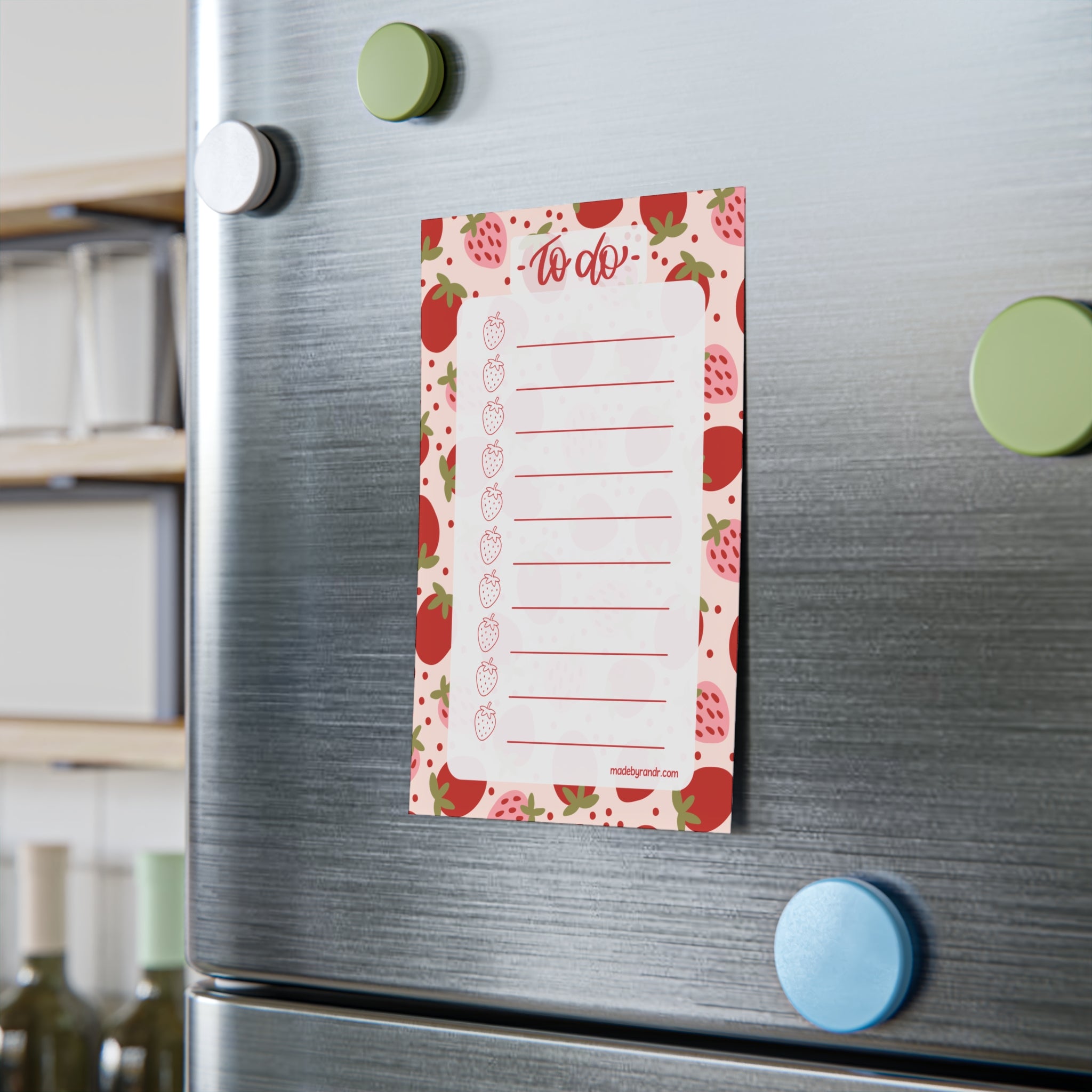 Strawberry To Do Checklist Sticky Notes for Planning & Lists