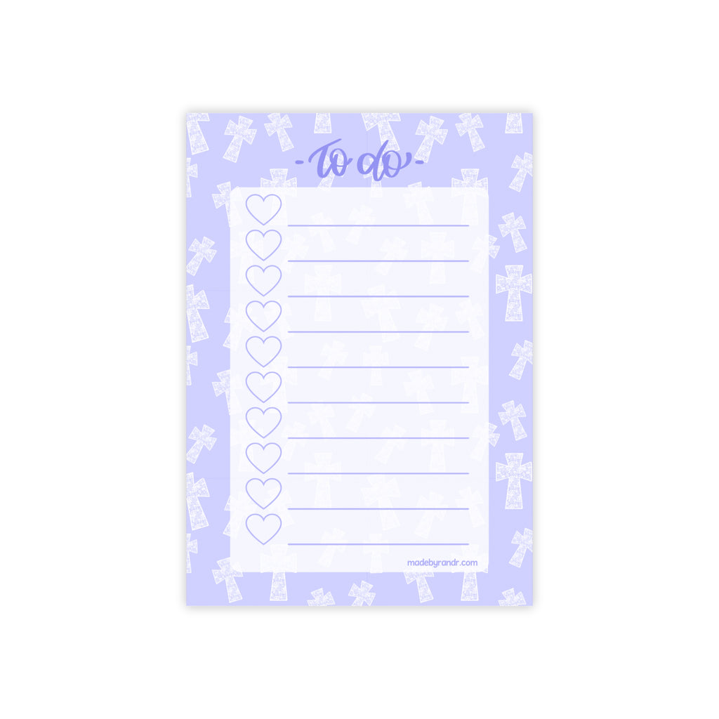 Purple Cross To Do Checklist Sticky Notes for Planning & Lists
