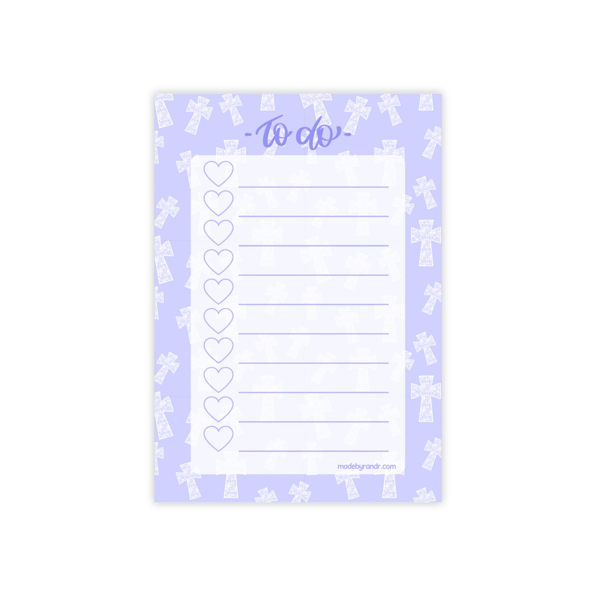 Purple Cross To Do Checklist Sticky Notes for Planning & Lists