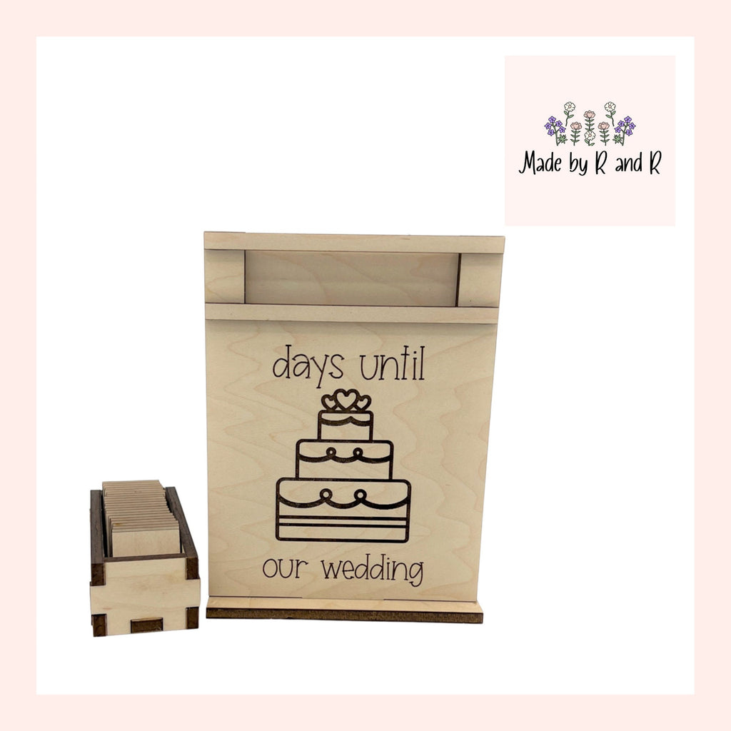 Days Until Our Wedding Wood Countdown
