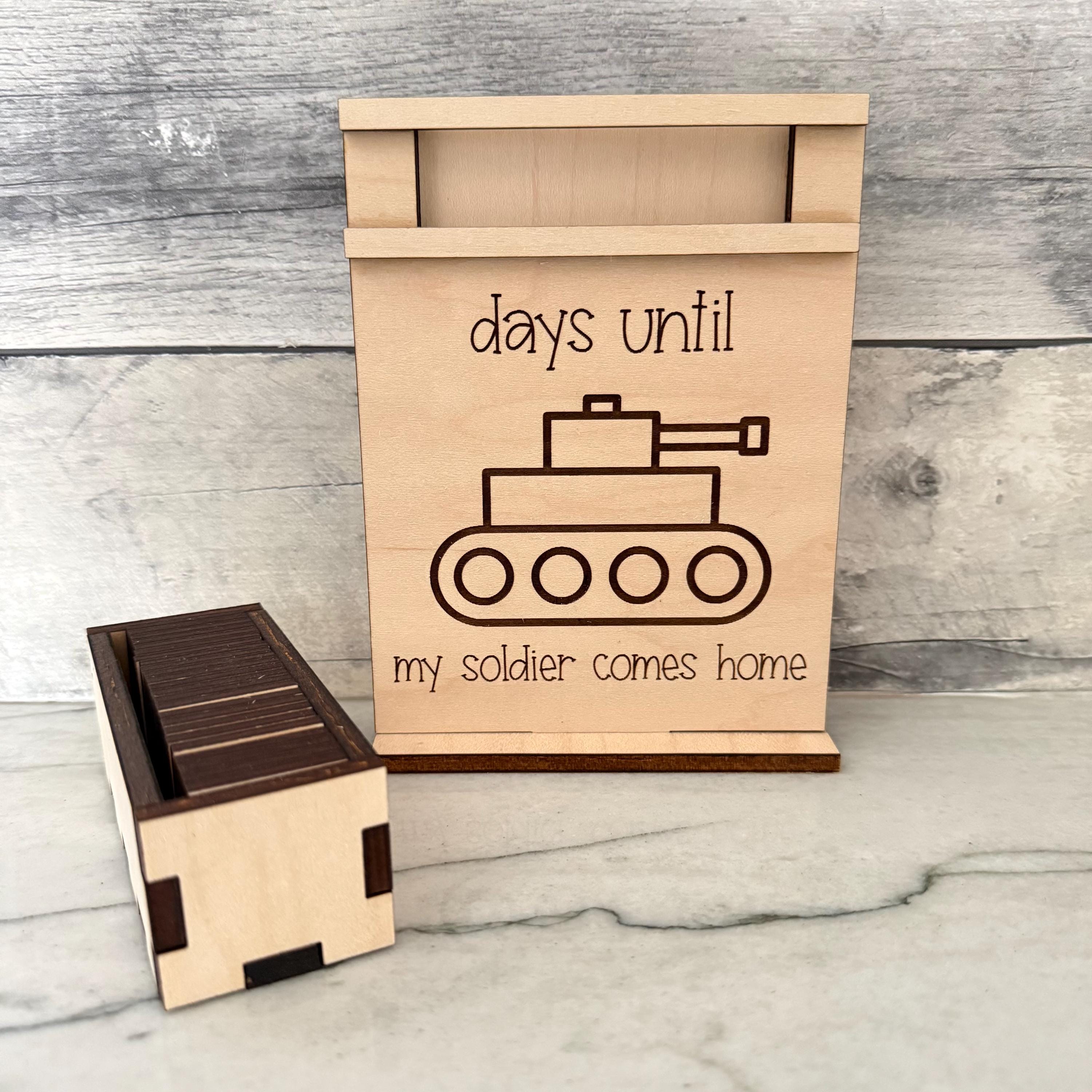 Days Until My Soldier Comes Home Wood Countdown From Made By R And R