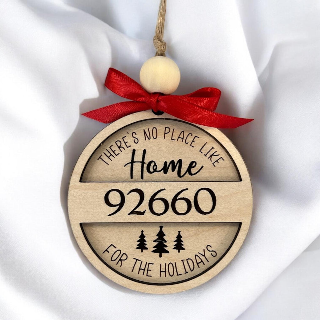 Zip Code Wood Ornament
