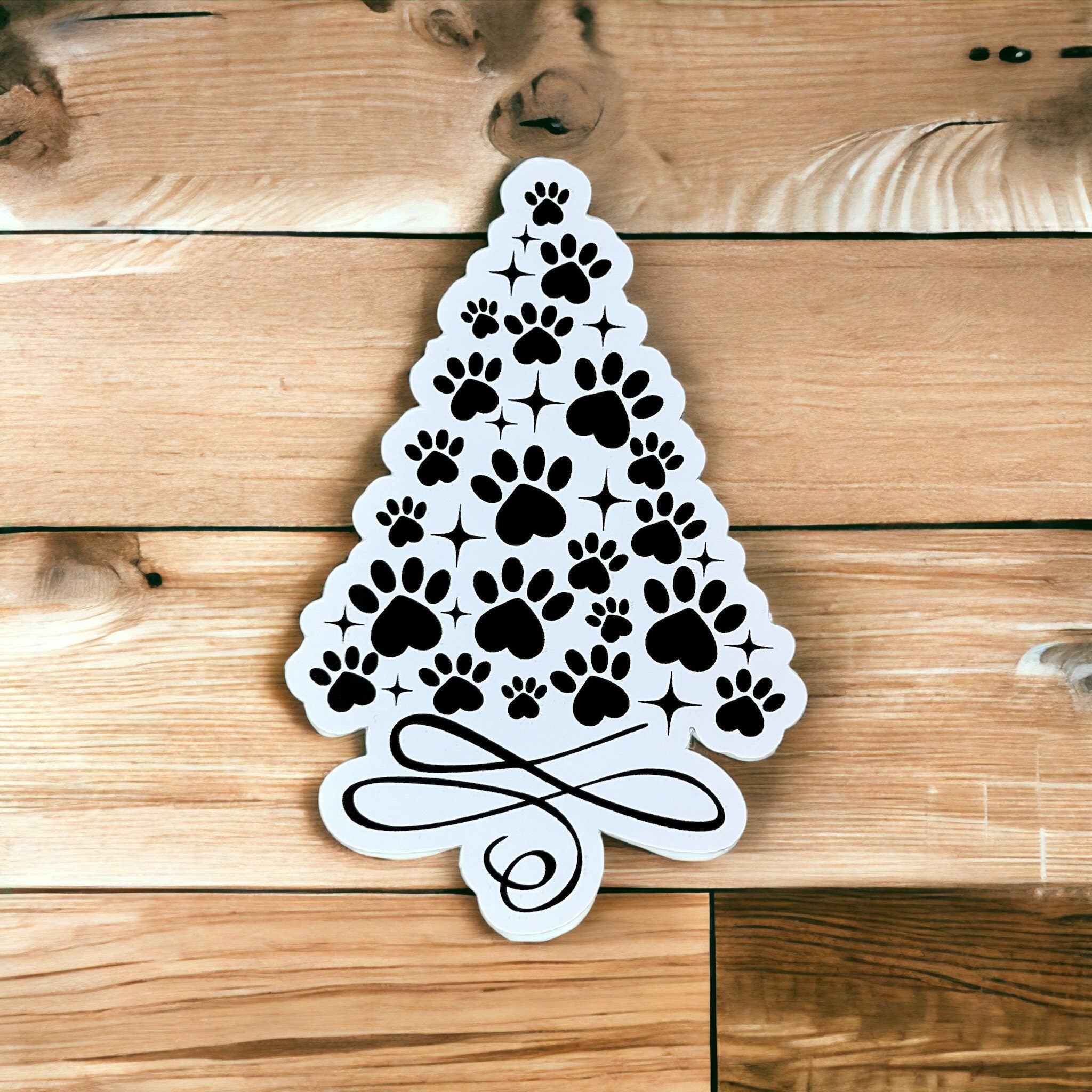 Paw-sitively Adorable Christmas Tree Sticker