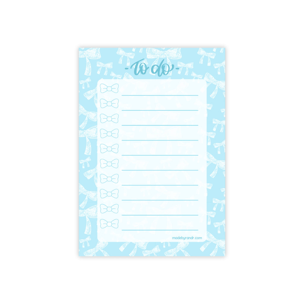 Blue Bows To Do Checklist Sticky Notes for Planning & Lists
