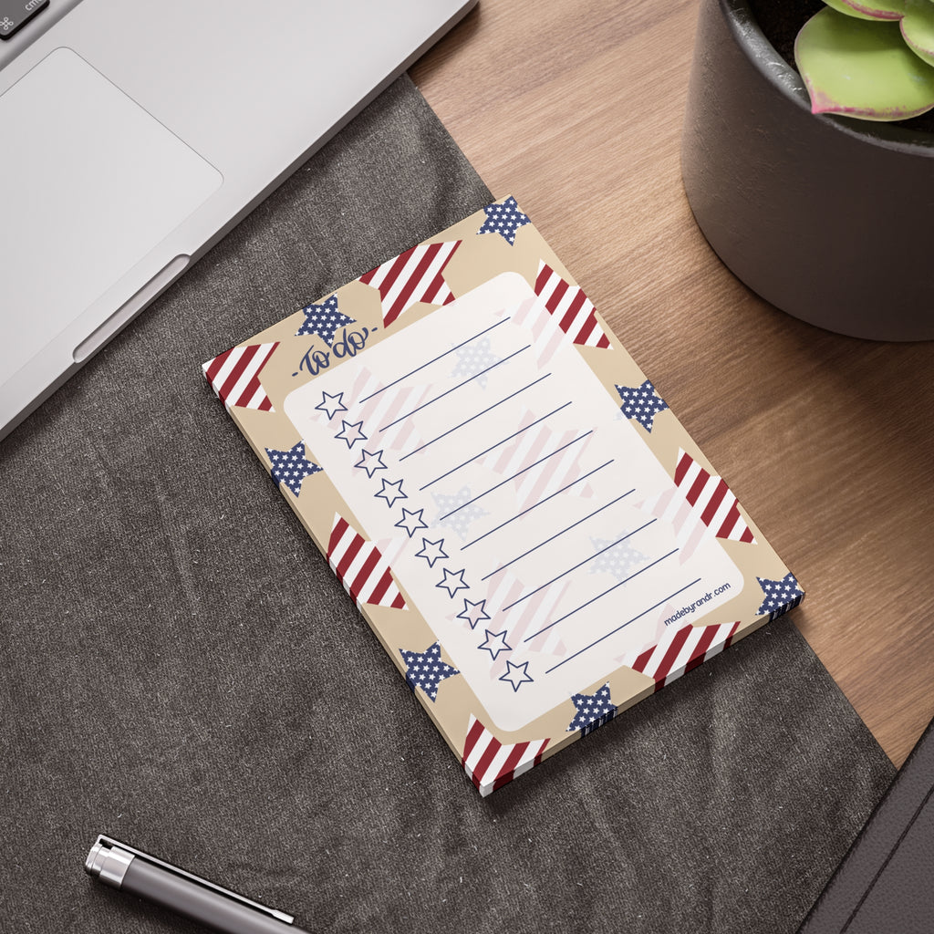 Patriotic To Do Checklist Sticky Notes for Planning & Lists