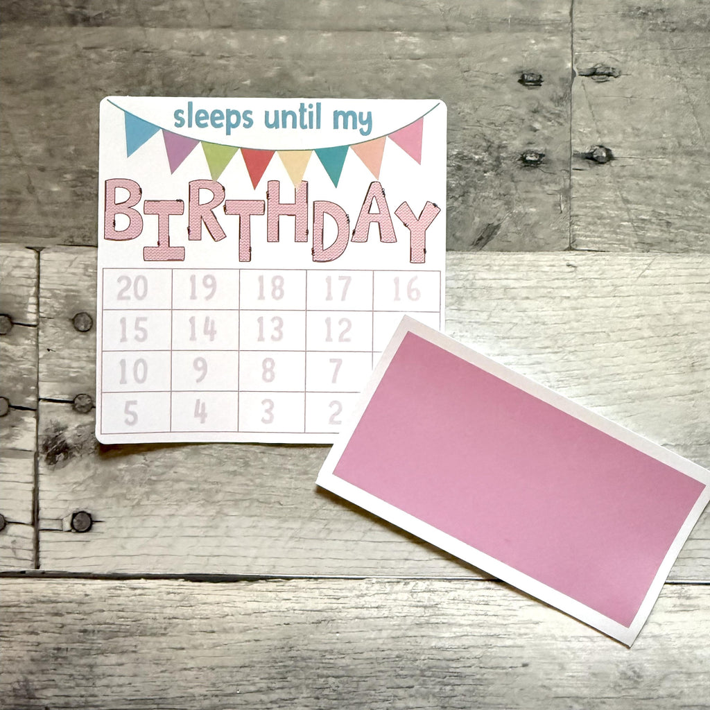 Sleeps Until My Birthday Small Countdown Sticker