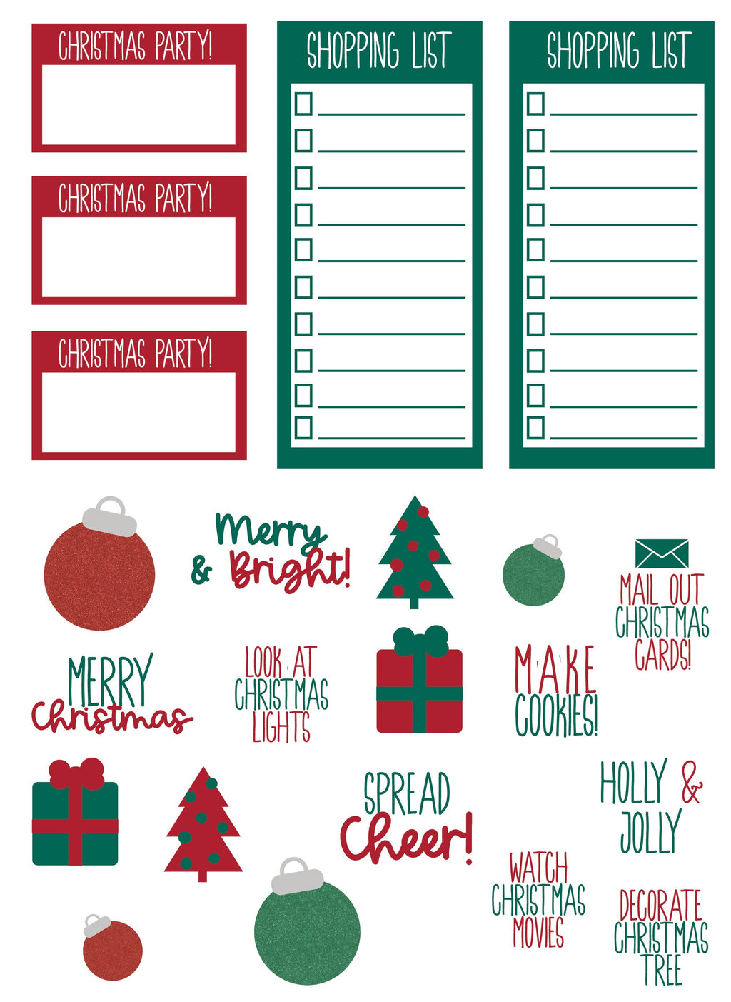 Christmas Planner Stickers