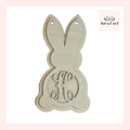 Monogram Bunny Sign Unpainted Wood Cut Outs