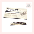 I Miss You Wood Card