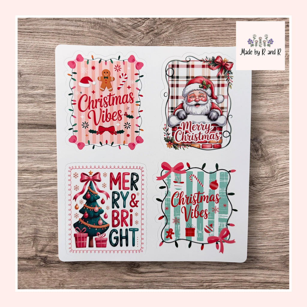 Christmas Vibes Stickers (set of 4)