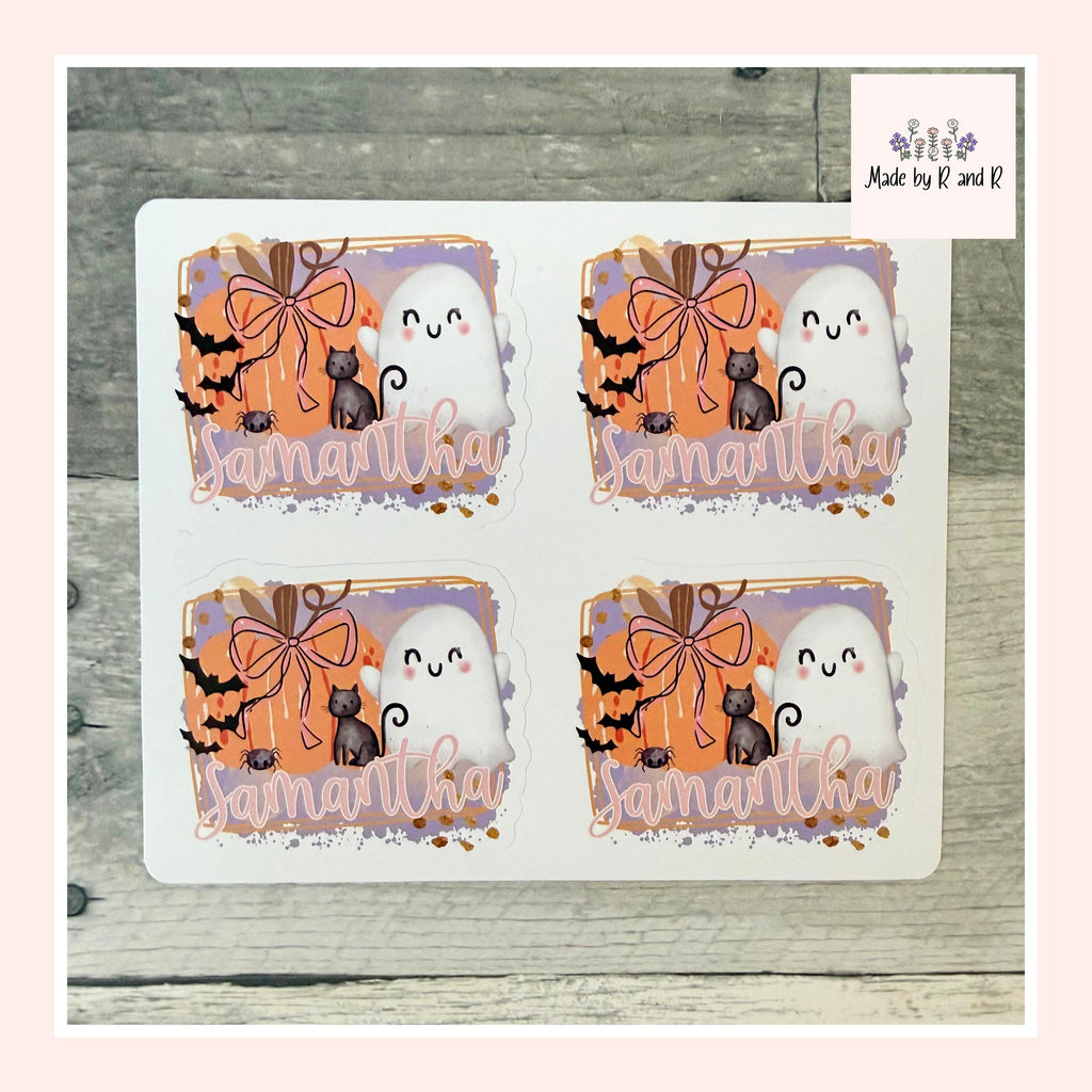 Custom Halloween Stickers (set of 4)