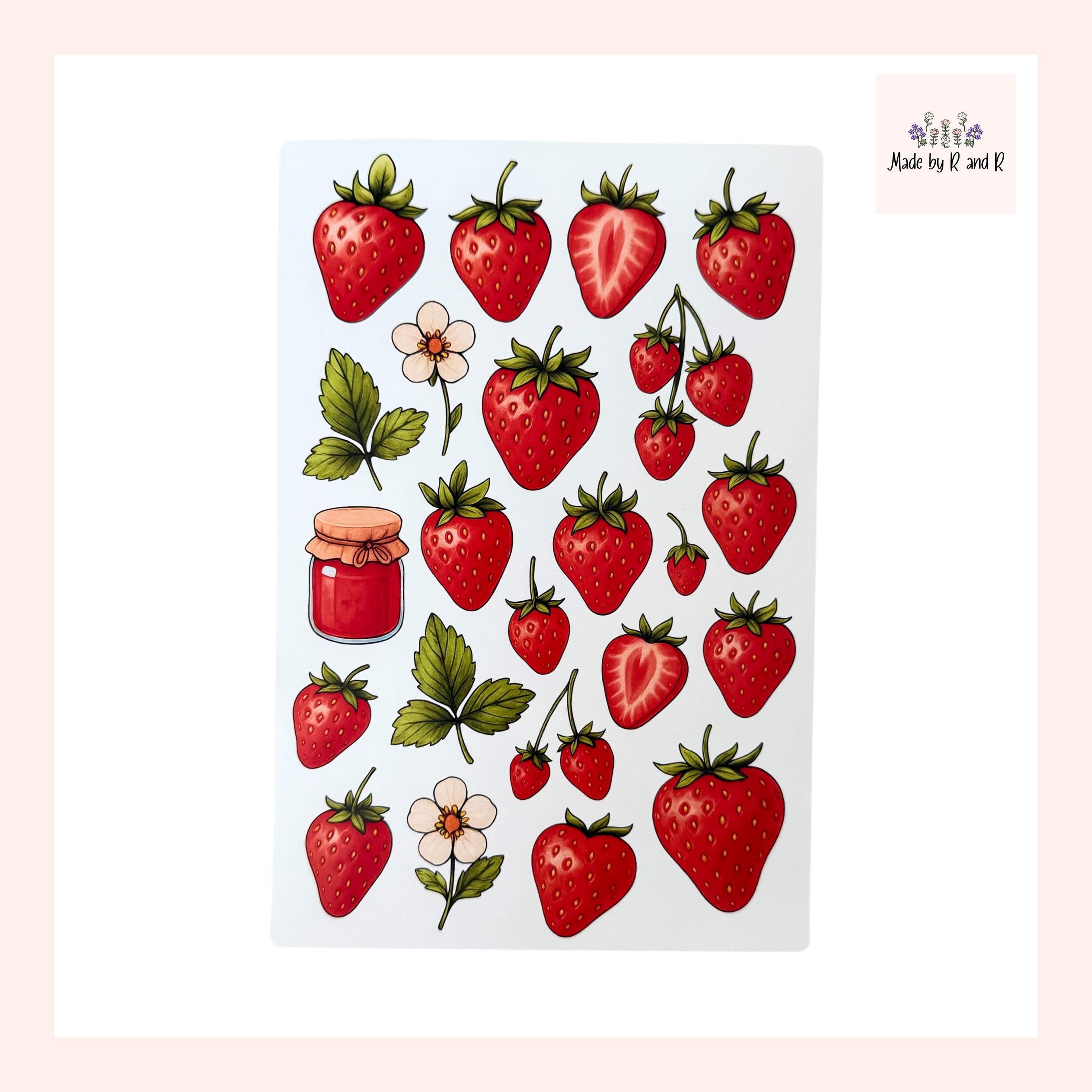 Strawberry Stickers (set of 23)