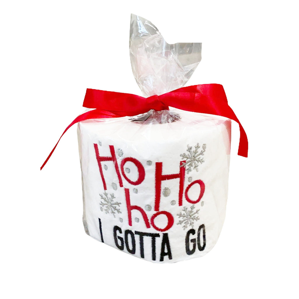 Ho Ho Ho I Gotta Go Embroidered Toilet Paper