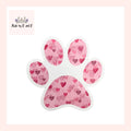 Paw Print Heart Sticker