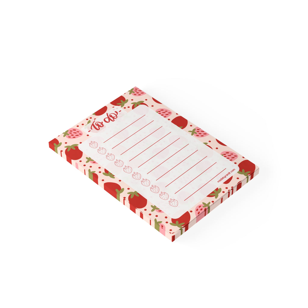 Strawberry To Do Checklist Sticky Notes for Planning & Lists